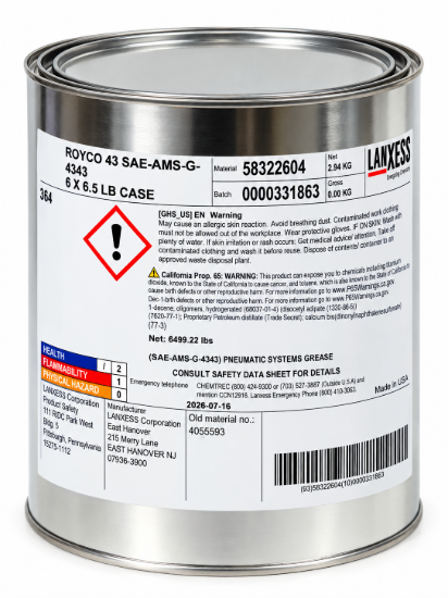 Picture of Royco 43 Pneumatic Systems Grease, 6.5lb can